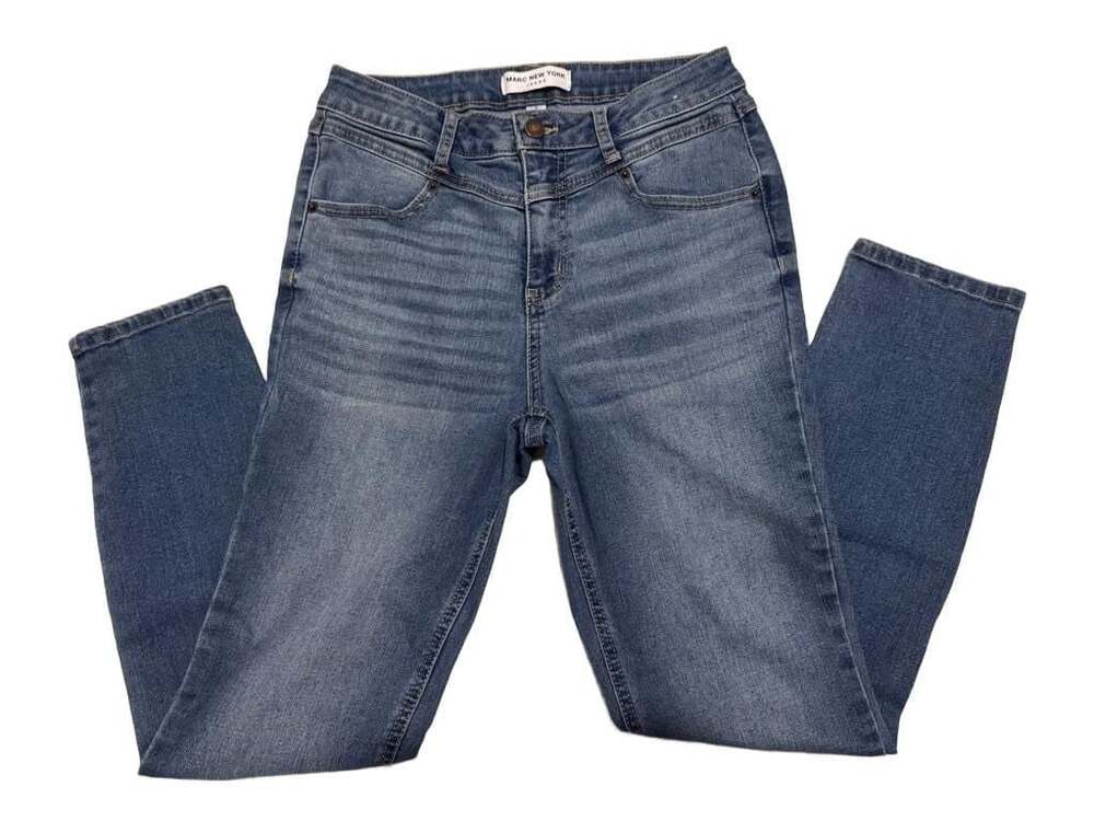 Marc New York Jeans Women's Blue Denim Mid-Rise Slim Fit Jeans Size 6